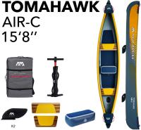 Надувное каноэ (байдарка) "Tomahawk AIR-C" 478x88см, насос, сиденье, киль, рюкзак, до 260кг